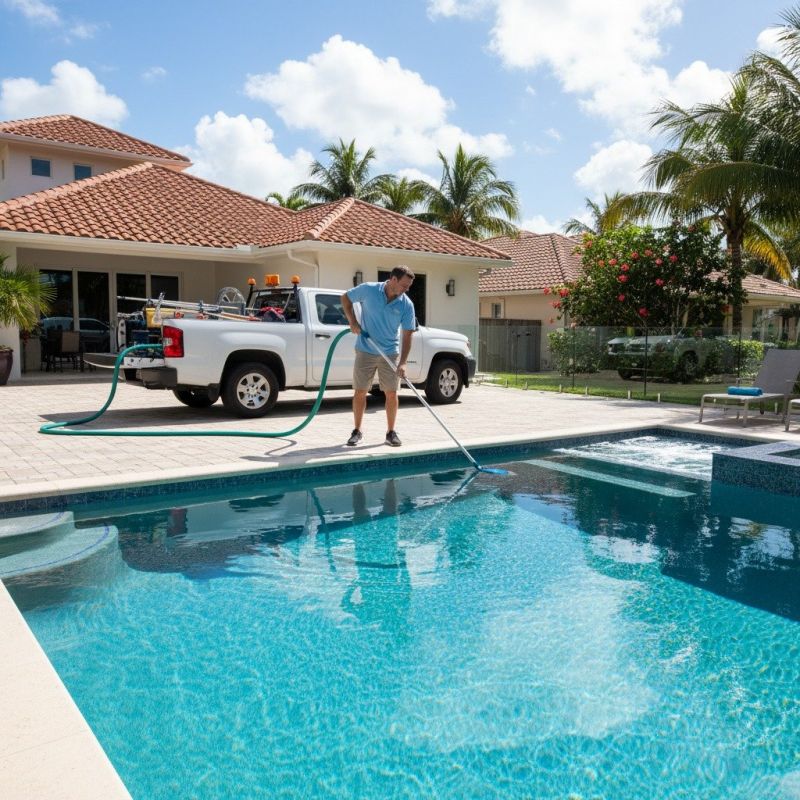 Local Swimming Pool Cleaning Service pros at work